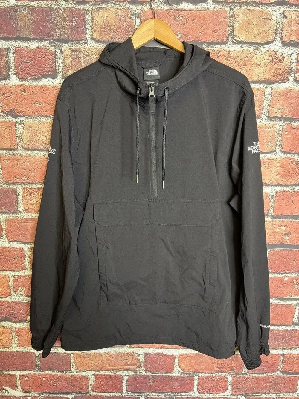 The North Face Mens Black Anorak Packable Jacket Company Logo XL